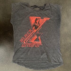 Disney Marvel Black Widow Sleeveless tee shirt - Size youth large